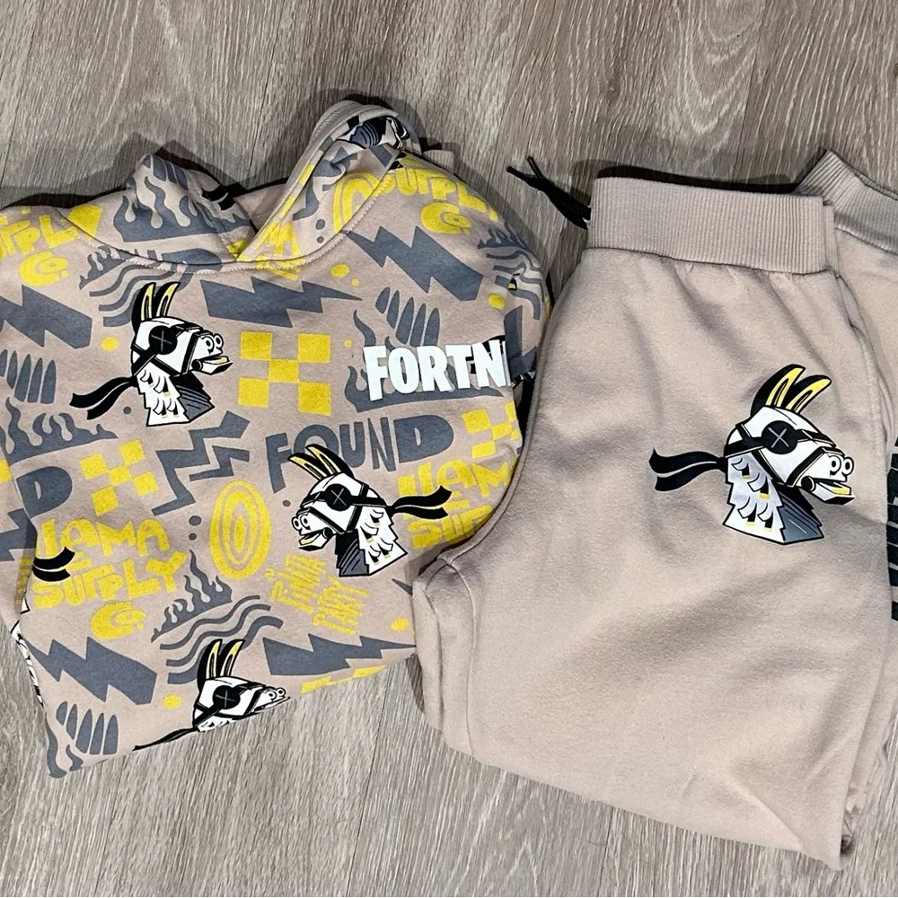 Fortnite Llama Bro Hoodie & Joggers Set Boys Large 14 16